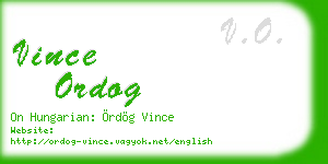 vince ordog business card