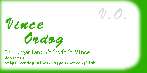 vince ordog business card